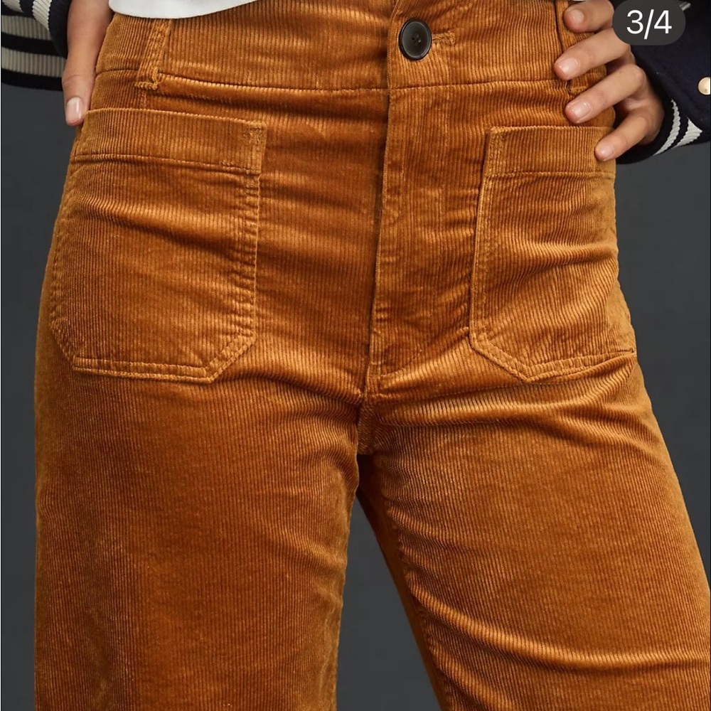 Maeve Anthroplologie High-Rise Corduroy Pants 26 T